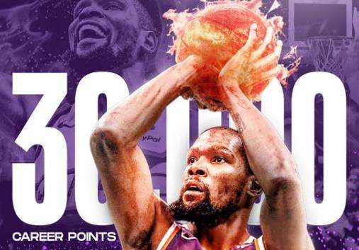 开云体育入口-KD成为三万分俱乐部第八人 下一步，他要赶乔超科！